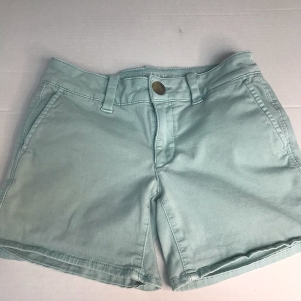 AMERICAN EAGLE Stretch MIDI shorts sea green size 0